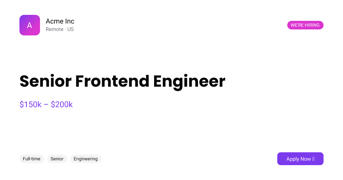 Job Posting
